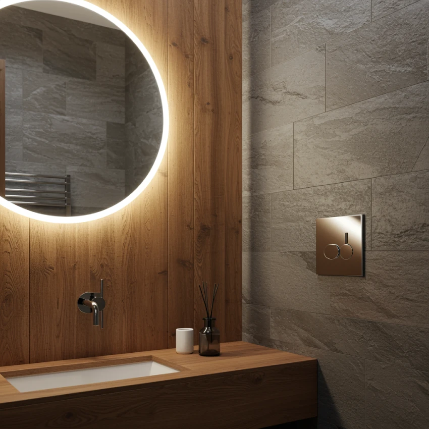 drevo_kameň v kúpeľni