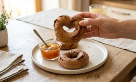 Banánový špaldový bagel