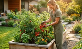 Vyvýšený záhon v záhrade