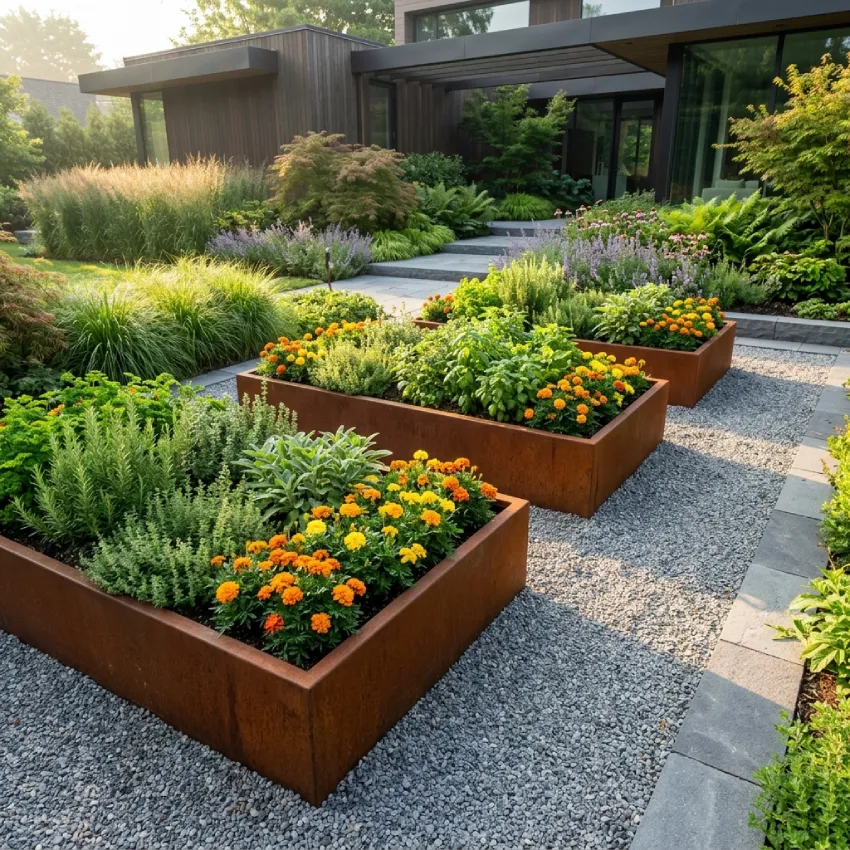 vyvýšený záhon pred domom